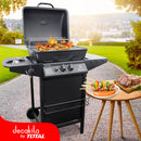 Barbacoa a gas 8KW 2 quemadores + hornilla lateral