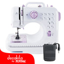 Maquina de coser 12 patrones puntadas integradas. Usa 4 baterias AA.