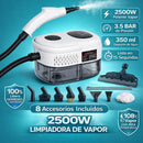 Limpiador a vapor de alta presión y temperatura 2500W, 110V. Multiuso. esterilizador 3 bars o 43.5 psi