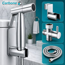 Ducha sanitaria Acero Inoxidable 304 de mano tipo telefono altisima calidad set 4 piezas con accesorios bidet