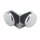 Clip redondo vidrio de 6 a 12 mm . Tipo vidrio-vidrio 90 grados. Acabado Brillante