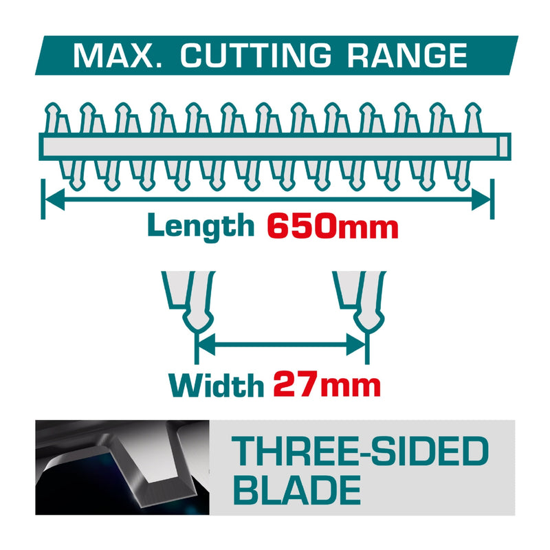 Cortasetos Podadora Inalámbrica 40V Longitud de 650mm 3600cpm No incluye batería ni cargador. Super total