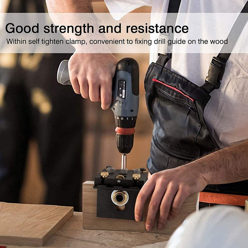 Kit de plantilla guía multifuncional para perforación de agujeros para madera 3 en 1