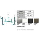 Marco Inferior Ventana VC Mosquitero. Espesor 1.27 Mm Largo 5.85 Mts. Acabado Anod Bronce VC122