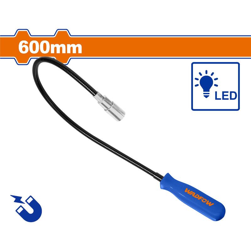 Recogedor Flexible Magnético con LED 600mm. Potencia 5 Lbs. Mango plástico.