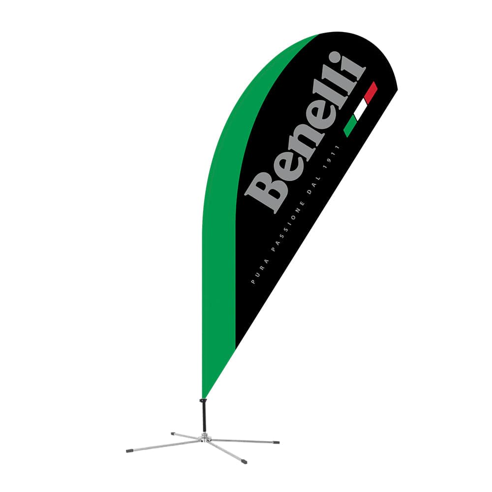 Bandera Publicitaria De Benelli Negra Doble Lado