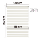 Persiana Roller Enrollable Eclipse BLANCO DUAL 120X160CM INSPIRE (Calidad Profesional)