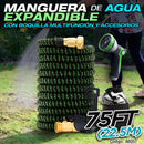 Manguera de agua Expandible hasta 75FT (22.5M) con Boquilla Multifunción y Accesorios.