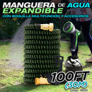 Manguera de agua Expandible hasta 100FT (30M) con Boquilla Multifunción y Accesorios.