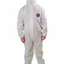 Traje de seguridad. (Talla XXL) Overol de protección completa de cuerpo. Color Blanco Desechable con capucha.