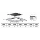 Estufa De Inducción Empotrable  Elite Induction Pro Flex Zone Vidrio con Temporizador y Apagado Automatico. 220V Y 60Hz. Color Negro (60Cm)