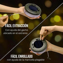 Lámpara Solar Led Portatil Recargable de 10m. Luz con Tira Led RGB Integrada de 3000K.