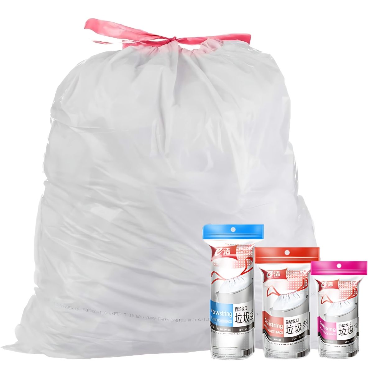 Bolsas de basura de residuo. Cartuchos Color blanco