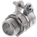 Conector Recto Cajilla Metalica  -Tuberia Greenfield De 1 1/4".  Material Zinc.