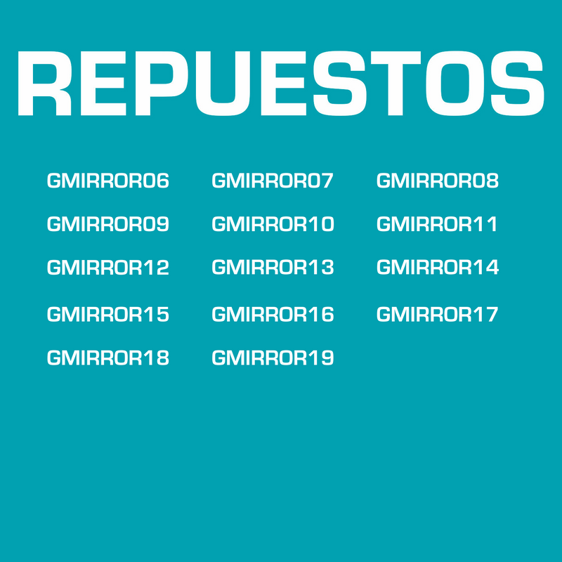 Repuestos de Espejo LED. Códigos desde GMIRROR06 al GMIRROR14