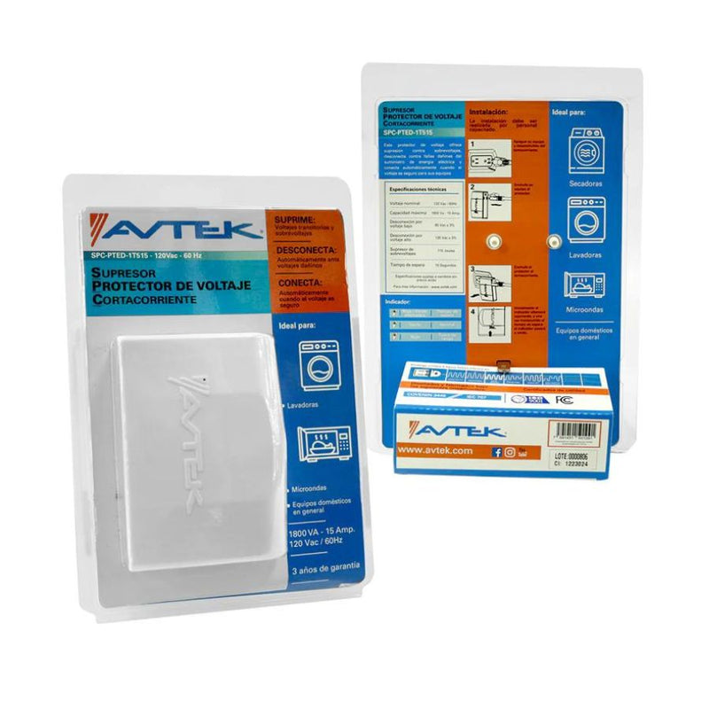 Protector de Voltaje para Electrodomésticos Avtek 1800 VA/W