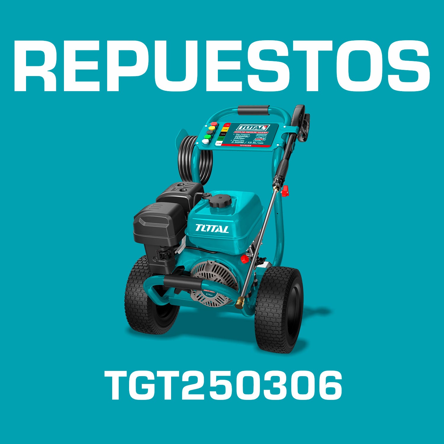 Repuestos Hidrolavadora a Gasolina Presión 4089 PSI. 8.5 HP. Codigo TGT250306