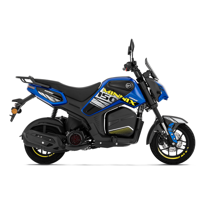 Moto Keeway MINNIX150 150cc Color Azul Motor Monocilíndrico 4 Tiempos. 2 Valvulas. AUTOMATICA
