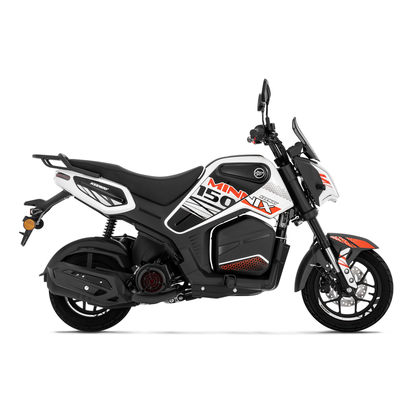 Moto Keeway MINNIX150 150cc Color Blanco Motor Monocilíndrico 4 Tiempos. 2 Valvulas. AUTOMATICA