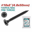 Tornillos para Gypsum (Yeso) (100 pzs.)