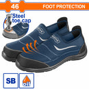 Botas de Seguridad de Tela con punta de Acero y suela PU. Talla 46. Ideal en trabajos pesados.