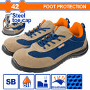 Botas de Seguridad Gamuza y Textil con punta de acero. Talla 42. Ideal en trabajos pesados.