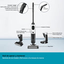 Aspiradora inteligente inalámbrica recargable, Mopa y aspira, seco y húmedo 170W batería 25,9V 2600 mAh LI-ION función de autolimpieza
