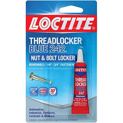 Loctite  Blue 242 Heavy Duty Threadlocker Fija Rosca, 0.2 Oz (1 Pza)