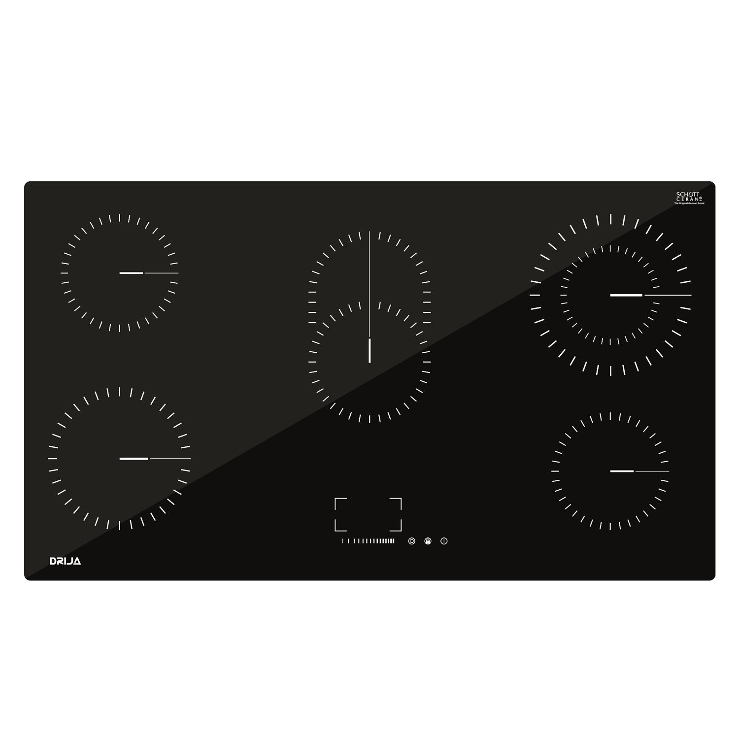 Estufa empotrable eléctrica Berlin 90. Color negro.