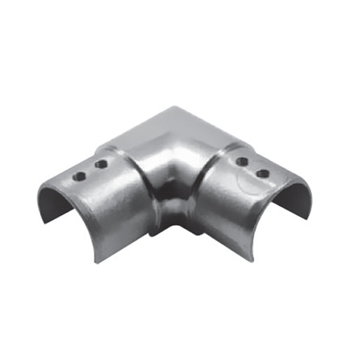 Codo de 90° para corremano ranurado de 42,4mm AISI316.