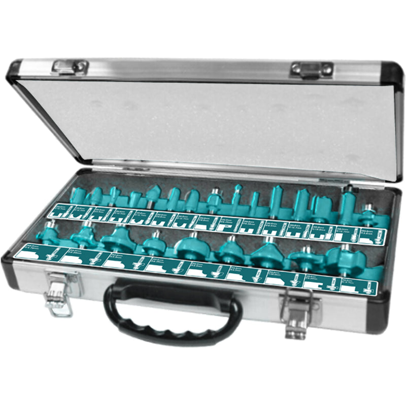 Juego de Brocas para Router (24 piezas) Vástago 1/2"