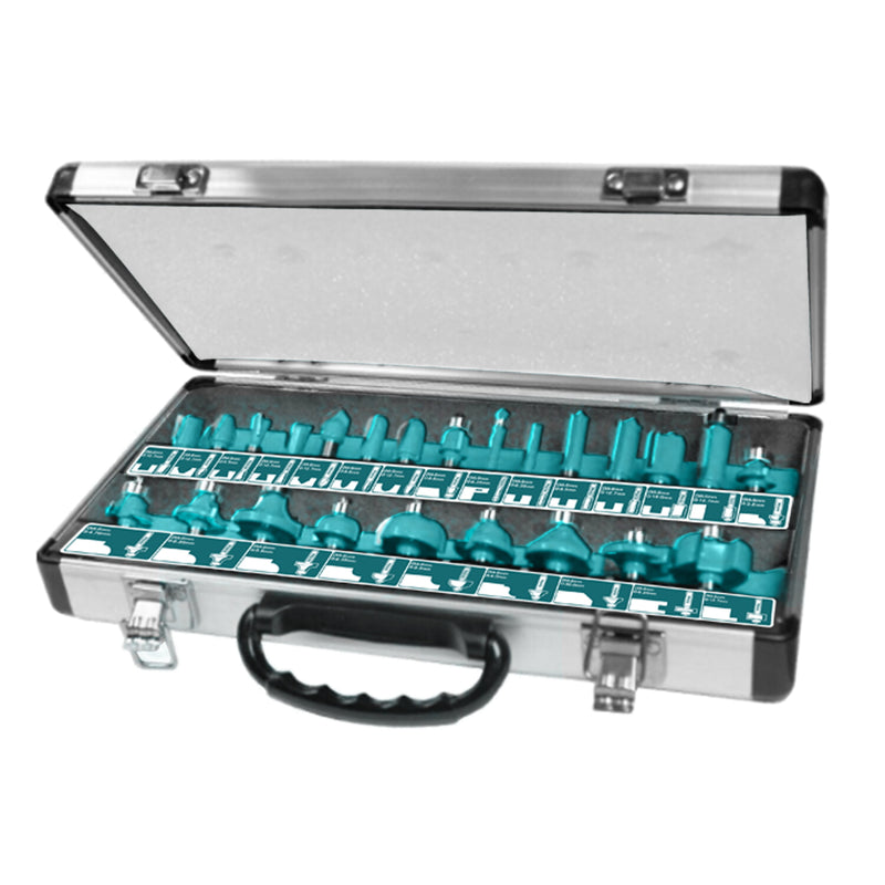 Juego de Brocas para Router (24 piezas) Vástago 1/2"