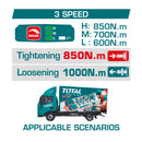 Llave Impacto dado cuadrado 20V 1/2" Motor sin escobillas. 850Nm Batería y cargador se venden por separado. Super Total