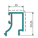 Junquillo Recto 15 Mm. Espesor 1.1 Mm. Largo 5.85 Mts. Acabado Anodizado Bronze 15 Micron. (D3-P1-A1