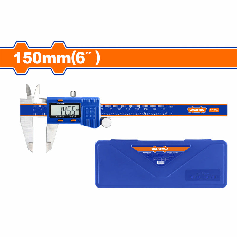 Vernier Calibrador digital Rango: 0-150mm Lectura: 0.01mm Batería 3V Métrico y pulgadas. Pie de rey