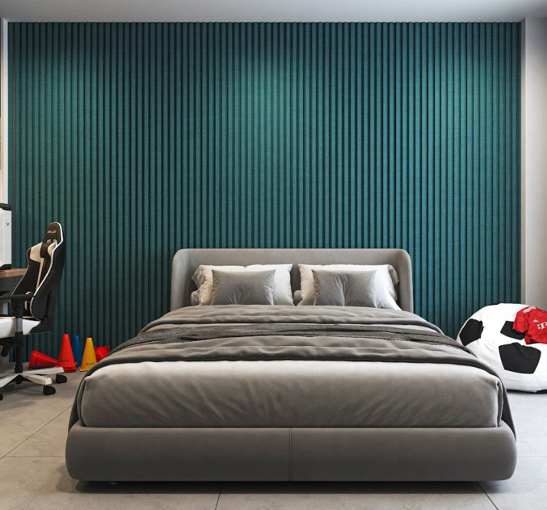 Lámina Acanalada Decorativa WPC BlueGreen 24X160x2900 mm