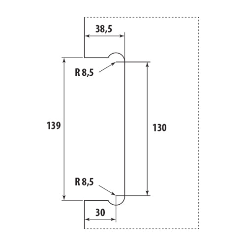 Recibidor de Cerradura pico de loro Brillante.
