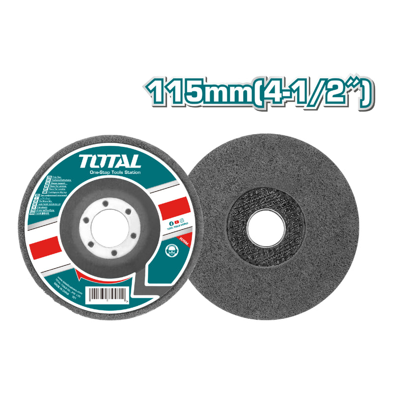 Disco de esponja 4 1/2" para pulir acero inox, madera, vidrio, mármol, autos, cemento