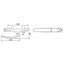 Manilla Secureasy de doble gancho  para sistema de puerta corredera. Incluye recibidor y gancho. Aca