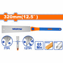 Serrucho Japonés de Doble Filo Sierra de Tracción 12.5" Longitud total: 650mm 7TPI 12TPI 65Mn Corta Madera y PVC