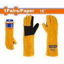 Guantes para soldar 16" Costuras reforzadas. (Par) Guantes de Cuero.