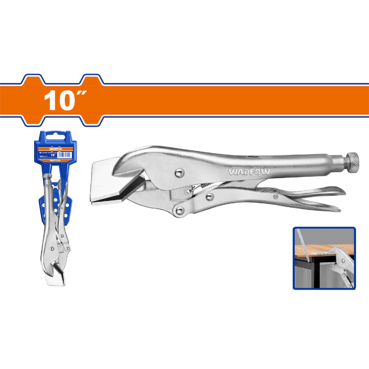 Alicate de Presión Plano para Hojalatería 10" Rango de apertura: 0-20mm HRC40º-HRC50º Pinza