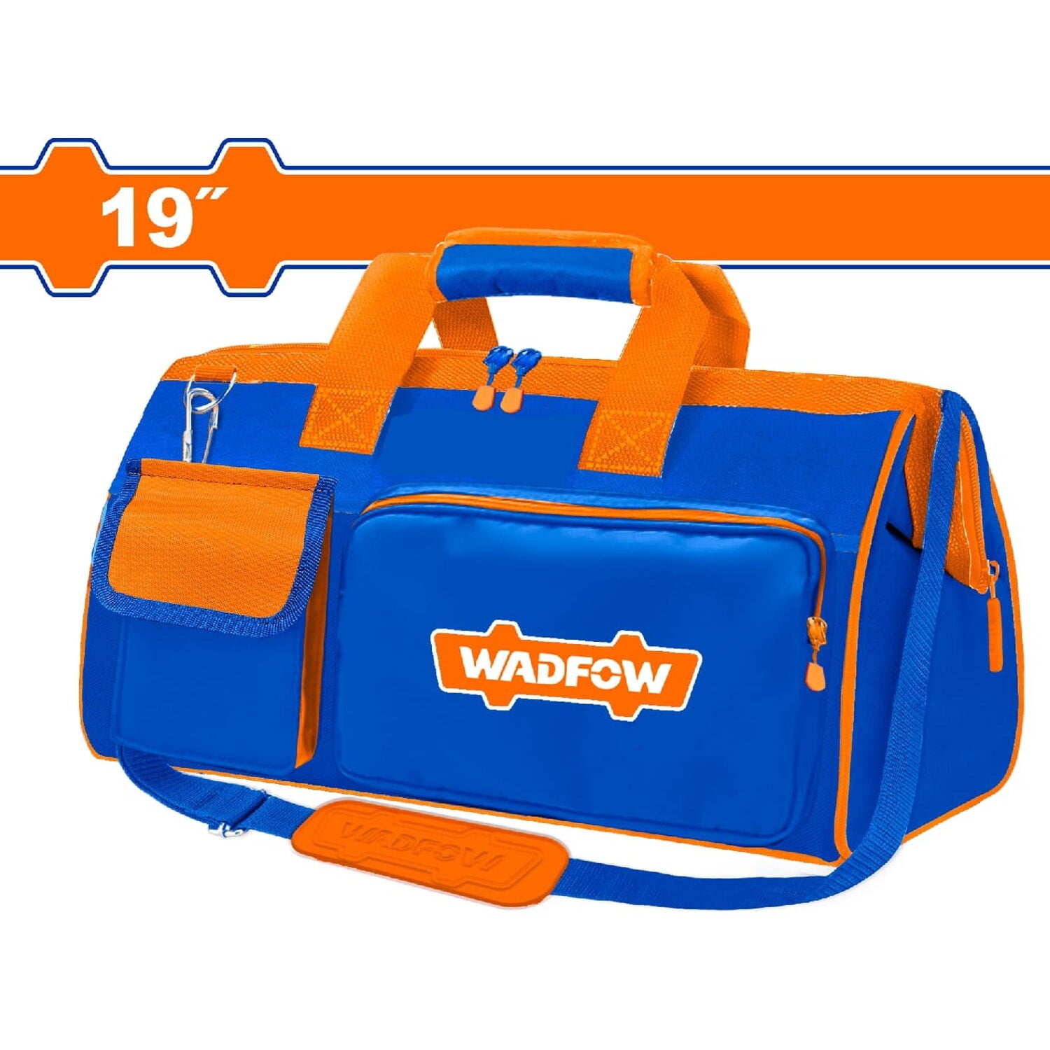 Bolsa de herramientas de 19" Carga máxima: 16Kg. Bolsillos internos y externos. Apertura fácil. Bolso caja de herramientas