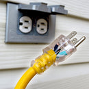 Extension exteriores 12/3 100 pies 125 Volt,  amarilla Heavy Duty