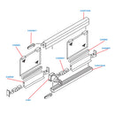 Perfil inferior zócalo para puertas corredizas de vitrina. 2mts. Anodizado. Para vidrio 5-6 mm.