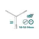 Llave Y Para Dados de  llantas, 10-12-14MM