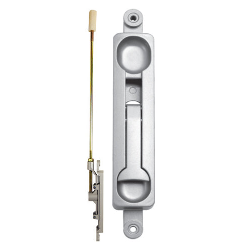 Picaporte de embutir de 1/4" offset.  Acabado silver.