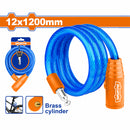 Cadena de Seguridad para bicicleta de 12x1200mm. Recubierto en PVC. Incluye 2 llaves.