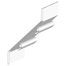 Lama de Louver en foma de Z 50 MM. Espesor 1.3 mm. Largo 5.85 mts. Acabado Lacado Blanco.