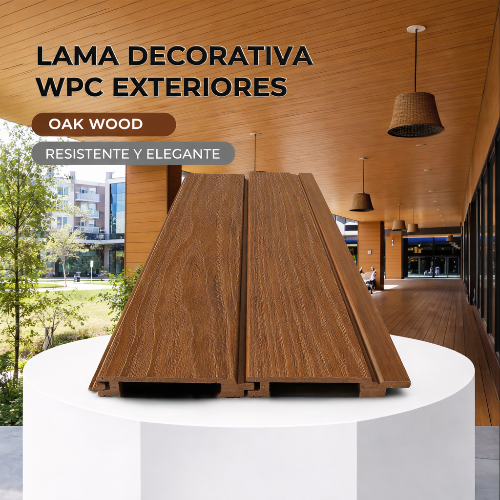 Lama decorativa WPC Exteriores Oak Wood 21x148x2900 mm